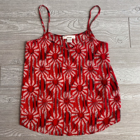 Sans Souci Red Blouse Tank Top - Medium - Picture 7 of 7